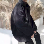 Puuvillane paks lambavillane mantel meeste talvepolsterdatud jakk Vintage Korea stiilis &uuml;li&otilde;pilase soe jope meeste riided 5XL roheline
