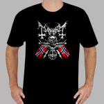 Mayhem Black Metal Band Logo Must Unisex T-s&auml;rk S