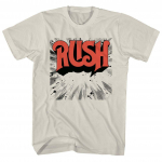 Rush Starburst Logo Unisex T-s&auml;rk Litsentseeritud Rock N Roll Klassikaline Kontsert T-s&auml;rk Kreem S