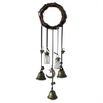 Uksenupu rippuv n&otilde;iakella kaunistus Vintage &uuml;mmargune rotangist rippuv l&auml;bipaistev pudel Kuu t&auml;he v&otilde;lu Tutid &Otilde;nn Ukse k&auml;epideme Tuulekella ornament