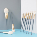 10 tk Blue Bridge meigipintslite komplekt, pehme juuksepuuder jumestuskreem Lauv&auml;rvide viimistluspintslite komplekt kaasaskantavad ilut&ouml;&ouml;riistad