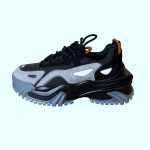 Lehma seemisnahast kevadised tossud, platvormi segav&auml;rvilised pitsilised plaastrid naiste vabaajajalatsid 35 must