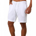 Uued meeste puuvillased linased l&uuml;hikesed p&uuml;ksid meeste suvised hingavad &uuml;hev&auml;rvilised linasest p&uuml;ksid Fitness t&auml;navar&otilde;ivad S-3XL L must
