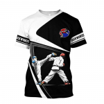 T-s&auml;rgid 3D Prindiga Taekwondo muster Suvised Laste O-kaelusega T-s&auml;rgid Vabaaja armsad poisid T&uuml;drukud Topid Suured Mood Lasteriided 150