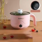 Multifunktsionaalne elektriline soojenduspann Elektriline keedupott &Uuml;hekihiline aurutatud munapann Mittenakkuva pann roosa