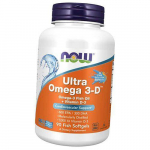 Ultra Omega-3 D3-vitamiiniga, Ultra Omega 3-D, Now Foods 90 geelkapslit (67128012) 90softgels
