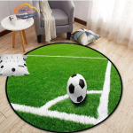 Jalgpallipildid vaip multikas jalgpall elutoa kaunistus &uuml;mmargune s vooditool matt kodu Sissep&auml;&auml;suuks lapsed 150cmx150cm