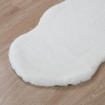 Ebaregulaarne karusnahast vaip Magamistoa Palus p&otilde;hjamaine elutoa vaip Must kohev Kodu P&otilde;randamatid Lapsed Magamistoa Voodikaunistused Vaibad 60x90cm valge