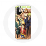 &Uuml;mbris Xiaomi Redmi Note 10 5G One Piece Luffy Poster Crews Manga Anime jaoks