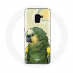 &Uuml;mbris Samsung Galaxy A8 Plus Amazon Parrots Green jaoks