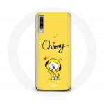 Coque pour Samsung Galaxy A50 BTS Bangtan Gar&ccedil;ons BT21 Chimmy Jimin Fond Jaune