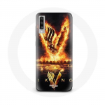 &Uuml;mbris Samsung Galaxy A50 Vikings Series 6. hooaja logo V tulem&otilde;&otilde;ga mustal taustal