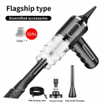 UUS 9600000Pa 5-in1 juhtmevaba tolmuimeja auto kaasaskantav robottolmuimeja pihuarvuti autokontori kodumasinatele 1 Pcs Filter must