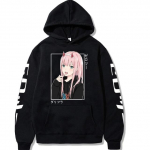 Anime Darling In The Franxx Zero Two Hoodies Harajuku Casual Streetwear Graafilised dressipluusid Unisex pusad M must