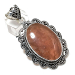 Natural Strawberry Quartz Gemstone 925 Sterling Silver Gift Pendant 2.56 w0g54