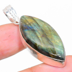 Natural Labradorite Gemstone Handmade 925 Sterling Silver Pendant 1.97 a8a31
