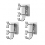 3 tk. Seinale paigaldatav voolikuriips, stabiilne libisemisvastane voolikuhoidik Isekleepuv torukonks voolikuhoidik hall