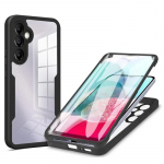 Candy Color Frame 360 ​​topelt&uuml;mbris Samsung Galaxy A05S A15 A25 A35 A55 A04S A14 A24 A34 A54 A33 A53 A73 5G S23 S24 Ultra Plus pehme eesmine tagakaas For Samsung S24 Ultra must