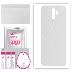 apgo Protective Skin Sticker for the back compatible with Oppo A11, Wrap Film, Foil, Vinyl - Pattern Transparent Carbon