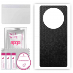 apgo Protective Skin Sticker for the back compatible with Honor X40, Wrap Film, Foil, Vinyl - Pattern Black Honeycomb