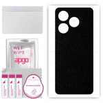 apgo Protective Skin Sticker for the back compatible with Tecno Spark 10, Wrap Film, Foil, Vinyl - Pattern Matte Black