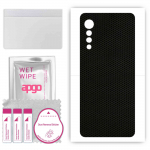 apgo Protective Skin Sticker for the back compatible with LG Velvet, Wrap Film, Foil, Vinyl - Pattern Matrix