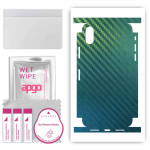 apgo Protective Skin Sticker for the back+sides compatible with Apple iPhone X, Full Wrap Film, Foil, Vinyl - Pattern Carbon Chameleon CAKA1