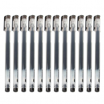 12 tk Geeli tindipliiats, 0,38 mm &otilde;pilaste kirjatarvete kontori DIY visandite kirjutamise t&ouml;&ouml;riist 12pcs must