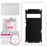 apgo Protective Skin Sticker for the back+sides compatible with Google Pixel 6 Pro, Full Wrap Film, Foil, Vinyl - Pattern Carbon Black