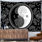 India Mandala seinavaibad seinarippus Boheemian Art Hipi Tapiz n&otilde;idus &uuml;hiselamu Magamistoa Kodukujundus 95x73CM