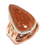 Naturaalne P&auml;ikesekivi Kivi Kaks Tooni 925 Sterling H&otilde;be Ehted S&otilde;rmus S.6.5 H1K08 brown