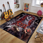 Ozzy Osbourne'i B&auml;ndi Tr&uuml;kitud Vaip Elutuba Magamistuba Moodne ja Esteetiline Libisemiskindel Vaip Fotograafia Rekvisiidid S&uuml;nnip&auml;evakingitus 150cm by 100cm