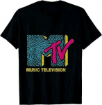 Mtv Classic Fingerprint Logo Retro Vintage Unisex T-s&auml;rk S