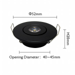 10 tk LED mini allvalgusti 3W 1W 85-265V kohtvalgusti laelamp timmitav 110V 220V sisseehitatud valge must h&otilde;bedane koos ajamiga 1W non dimmable&Warm white 3000K