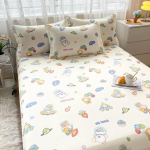 100% puuvillane voodilina multikate panda loomadega tr&uuml;kitud topelt pealmine kuninglik leht t&uuml;drukutele poistele lastele &uuml;hekohaline queen size king size voodipesu Twin XL