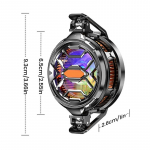 FS03 pooljuht mobiiltelefoni jahuti radiaator 15W tugev jahutus magnet ja p&ouml;&ouml;ratav klamber Quit 7 v&auml;rvi valgustus must