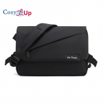 Cozy Up meeste minimalistlik Crossbody kott, moodne &otilde;lakott, suure mahutavusega pritsmekindel postikott, &auml;rikohver 30cm * 8cm * 23cm must