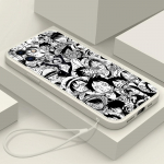 Samsung Galaxy A24 A54 A14 iPhone 11 12 13 14 15 Pro Max Xiaomi Redmi 13C Note 13 Huawei Straight Edge pehme telefoni&uuml;mbris A28 One Piece Luffy Anime for iPhone 5(5s) roheline