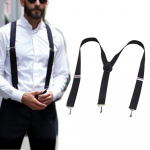 Meeste traksid, traksid, mustad 23 mm Y seljaga Heavy Duty Biker lumelauap&uuml;ksid must