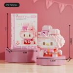 Peoloom Micro Diamond Ehitusklotsid Loovad harivad m&auml;nguasjad t&uuml;drukutele 6/7/8/10 aastased kingitused Small cat-272Pcs