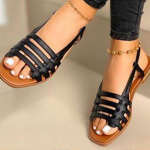 Naiste sandaalid Naiste suvised &otilde;&otilde;nsad Rooma kingad Naiste gladiaator lahtise varbaga rannakorterid Naiste jalatsid suures suuruses 36 kuld