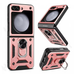 Armor &uuml;mbris Samsung Galaxy Z Flip 6 5 4 3 &uuml;mbris magnetilise tugir&otilde;nga ja kaamera s&otilde;jav&auml;elise l&ouml;&ouml;gikindla kaitsekattega Samsung Z Flip 3 roosa kuldne v&auml;rv