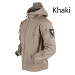 Meeste ja naiste jope Veekindel Softshell jakid Army Hoody jope S khaki