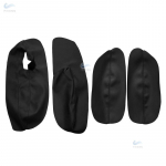 Ainult VW Golf 4 MK4 Jetta 1999-2005 3-ukselisele autole Auto Microfiber Nahk 4 tk Ukse k&auml;etoe paneeli kate Kaitsekate must