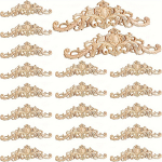 10 tk Puidust Applikatsioonid Dekoratiivsed Puidust Applikatsioonid M&ouml;&ouml;blile Puidust Nikerdustega Onlay Applikatsioonid M&ouml;&ouml;blile DIY Puidunikerdus Kleebised 10pcs beež