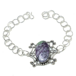 Kemmererite Gemstone Handmade 925 Sterling Silver Bracelet 7-8 y9i24
