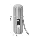 Kaasaskantav mitmeotstarbeline vannituba Hambahari Pesu Hambakomplekt Suuveetops Hambaharja Karp Hambapasta hoiukarp Vertikaalsed triibud reisimine 1pcs roosa