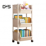 Liigutatav hoiurest 360 kraadi p&ouml;&ouml;rlevate ratastega multifunktsionaalne panipaik K&auml;ru Raamaturiiul hoiustamisriiul k&ouml;&ouml;gi ja vannitoa s&ouml;&ouml;miseks valge