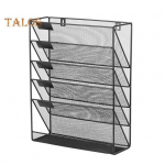 A4 seinale kinnitatav failikast 6 kihiga 5 taskuga alumine pesaga failikasti korraldaja Suure mahutavusega failisorteerija must