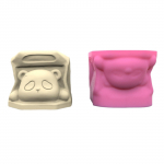 Isetehtud lillepoti silikoonvorm Armsa panda pea kujuga betoonvormid Isetehtud lillepottide vormid Tsemendivorm Silikoonmaterjal